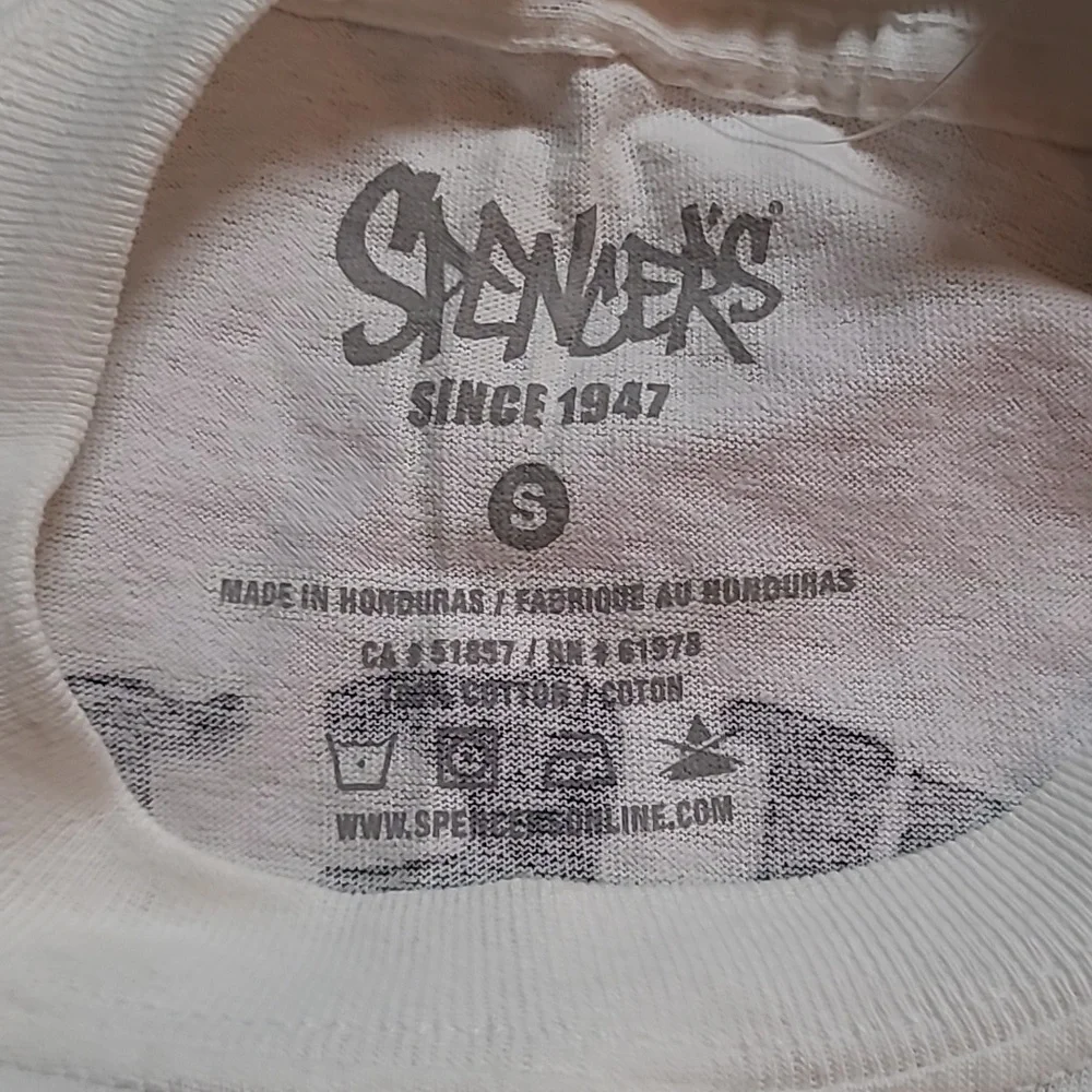Spencer's Stoned To The Bone White Long Sleeve Graphic Tee Size Small - Picture 4 of 4